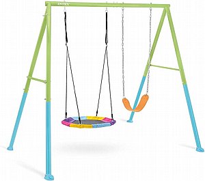 נדנדת חצר צבעונית – מושב צלחת ומושב גמיש INTEX 44125 נדנדת חצר צבעונית – מושב צלחת ומושב גמיש INTEX 44125